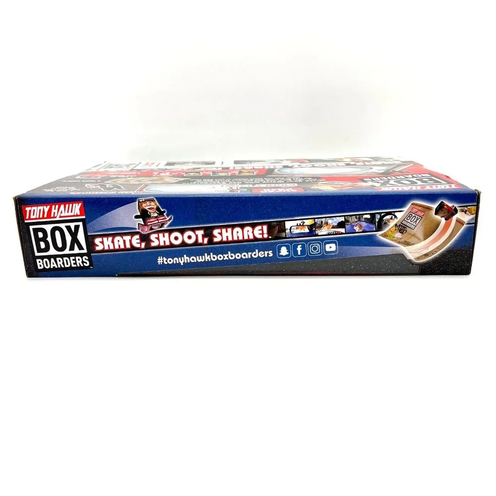 Tony Hawk Box Boarders Super Pack Kidney Bowl 4 Mini Figures Clip-On Lens New - Picture 5 of 13